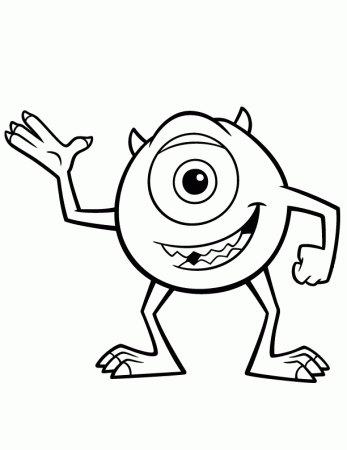 Cute Cartoon Monster Coloring Pages Images & Pictures - Becuo