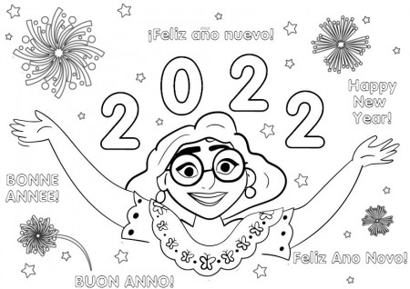 Coloring page Encanto : Mirabel - Happy new year 2022! 15