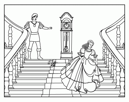 Drawing Cinderella #129729 (Animation Movies) – Printable coloring pages