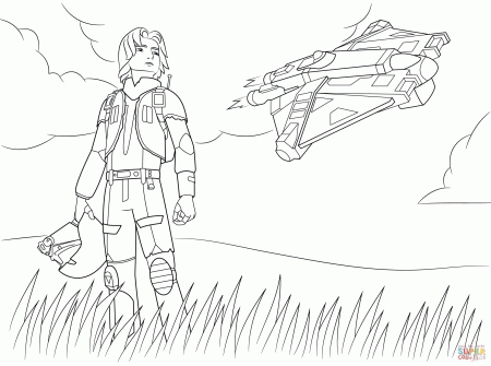 Star Wars Rebel Ezra Bridger coloring page | Free Printable Coloring Pages