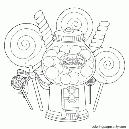 Candy Coloring Pages - Coloring Pages For Kids And Adults