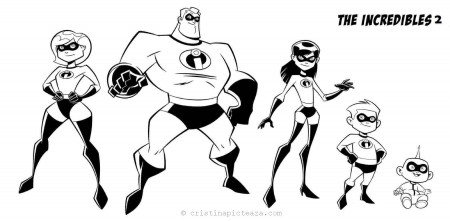 Incredibles 2 Coloring Pages – Drawing sheets for painting
