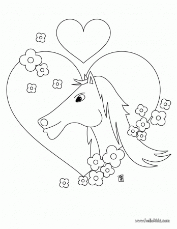 HORSE coloring pages - Kawaii horse