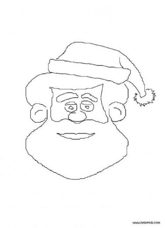SANTA CLAUS coloring pages - Santa's face