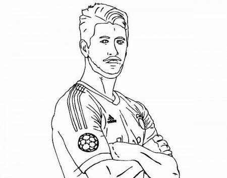 Dessin de Sergio Ramos colorie par Membre non inscrit le 07 de Mars de 2022  à Coloritou.com