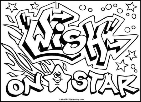 8 Best Images of Printable Graffiti Coloring Pages Adults ...
