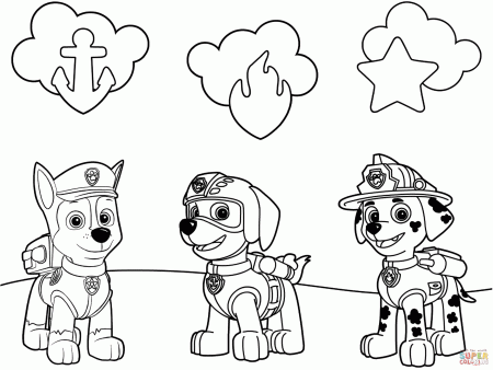 Chase PAW Patrol Mask Coloring Page (Page 1) - Line.17QQ.com