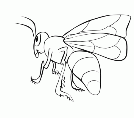 Coloring pages honey bee Kid in bee dress coloring page royalty free vector  image | Rona.lesoleildefontanieu.com