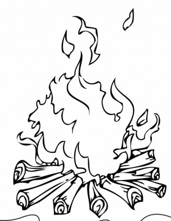 Camp Fire Coloring Page | Camping coloring pages, Coloring pages, Free coloring  pages
