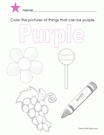 Purple | Toddler crafts, Educational activities, Color