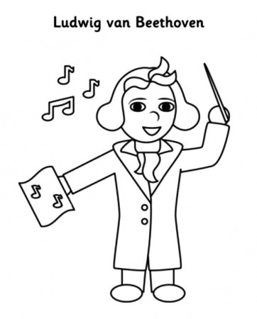 Beethoven Lead Orchestra Coloring Pages : Best Place to Color