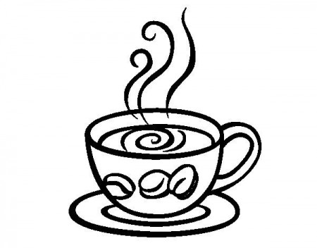 Coffee mug coloring pages