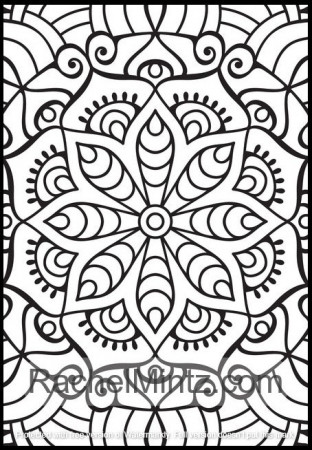 Large Print Mandala - Coloring (PDF Book) – Rachel Mintz Coloring Books