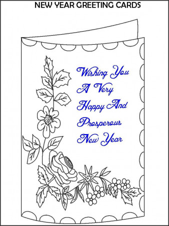 Wishing through greeting cards coloring printable