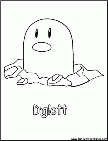 Diglett Coloring Page