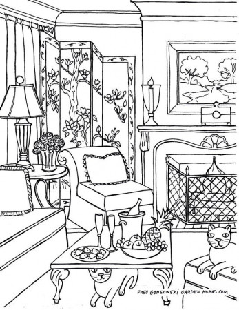 Rooms In A House Coloring Pages