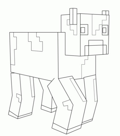 Minecraft Cow coloring page | Free Printable Coloring Pages
