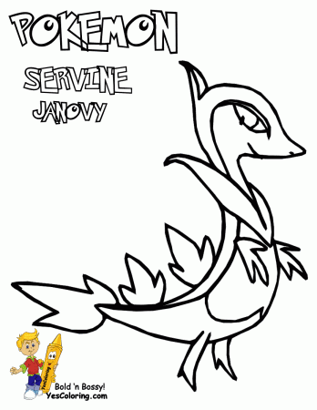 Pokemon Coloring Pages Snivy