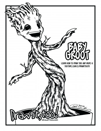 Coloring Pages : Free Groot Coloring Pages To Print Rocket ...