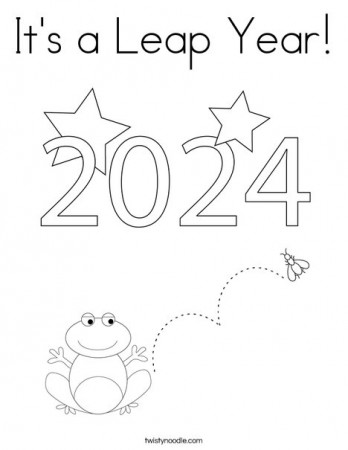 It's a Leap Year Coloring Page - Twisty ...