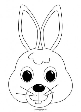 Easter bunny face coloring page ...