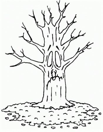 ht tree without leaves Colouring Pages