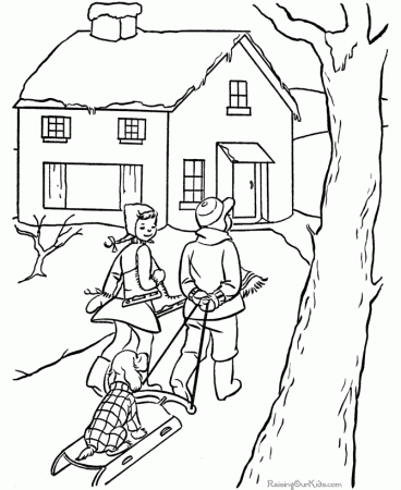 Winter Coloring Sheet for Kid 022
