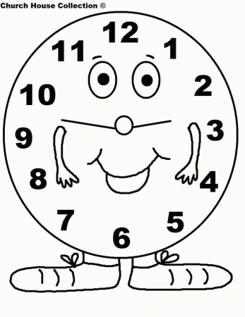 Clock Coloring Page For Kids | 99coloring.com