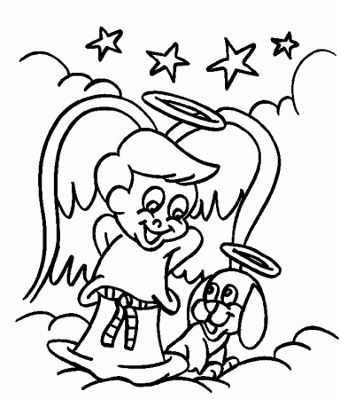 Coloring Page - Christmas angel coloring pages 3