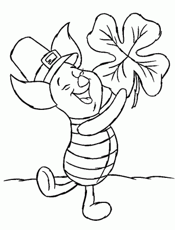 st-patricks-day-piglet-coloring-pages | Kids Cute Coloring Pages