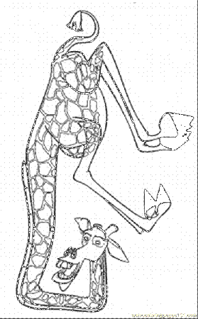 Melman Of Madagascar 3 | Giraffe Coloring Pages