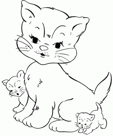 Three Cat Unique Coloring For Kids |Cats coloring pages Kids 