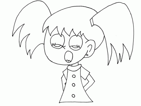 Emotions Girl Tired People Coloring Pages & Coloring Book