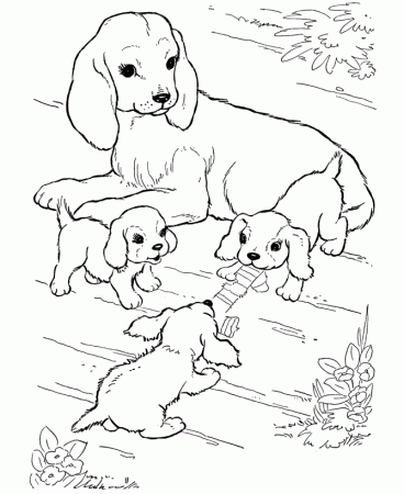 Coloring Pages Of Dogs For Kids 199 | Free Printable Coloring Pages