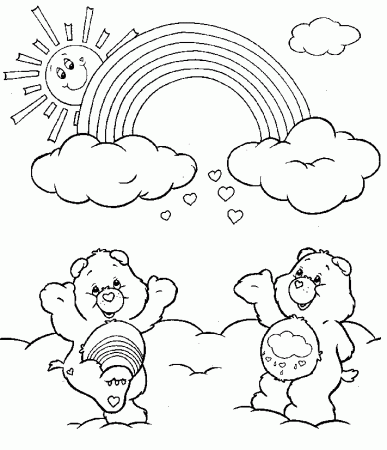 Pudgy Bunny's Care Bears Coloring Pages