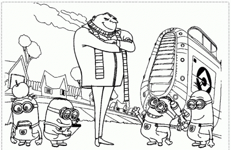 Home Despicable Me Gru And The Minion Despicable Coloring Pages 