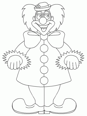 Printable Clown3 Circus Coloring Pages - Coloringpagebook.com