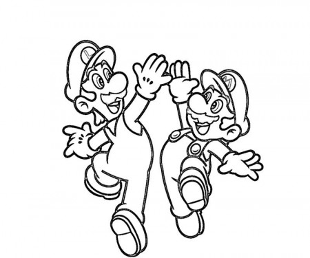 25 Luigi Coloring Page