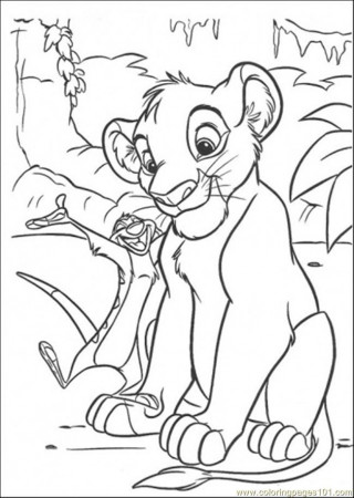 Coloring Pages Simba Dont Be Sad (Cartoons > The Lion King) - free 