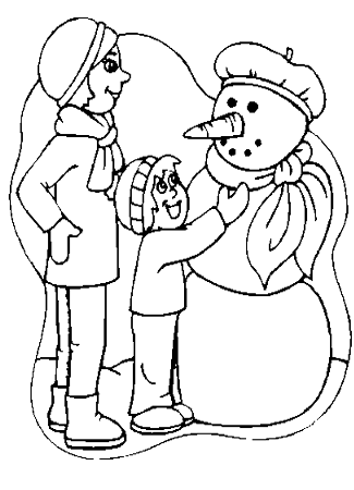 build a snowman Colouring Pages (page 3)