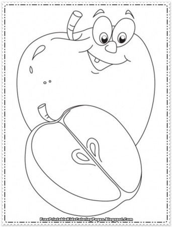 Free Printable Apple Coloring Pages Kids | Laptopezine.