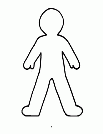 Person Outline coloring page for kids