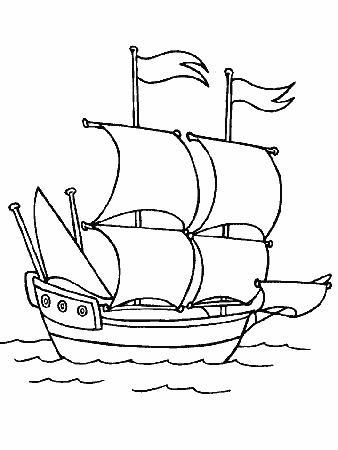 Boats and Ships Transportation Coloring Pages for kids | coloring 