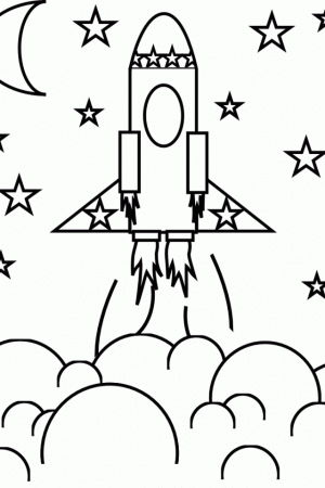Rocket Flying Colouring Pages For Kids 640×960 #11934 Disney 