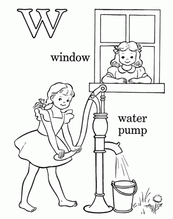 Print Pictures Letter W Is Coloring Page - Activity Coloring Pages 