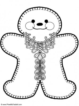 gingerbread man coloring pages 5 619x832 | Colouring