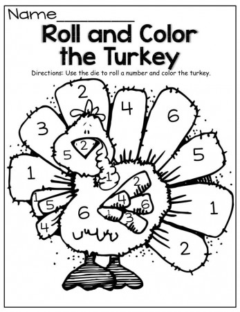 Roll a die and color the turkey! | Education