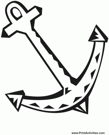 Boat Coloring Page | Anchor 3