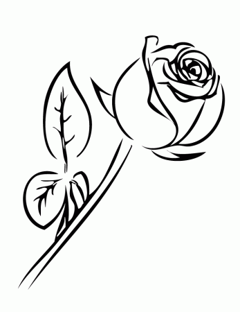 Free Printable Rose Coloring Pages | HM Coloring Pages