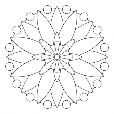Printable Mandala | Mi Clase Line Drawings